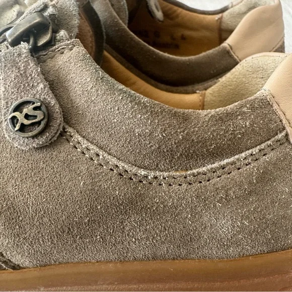 Hartjes XS Casual Shoes UK size 4‎ US size 6.5 Tan Beige Suede Side Zip Sneakers - Picture 8 of 15